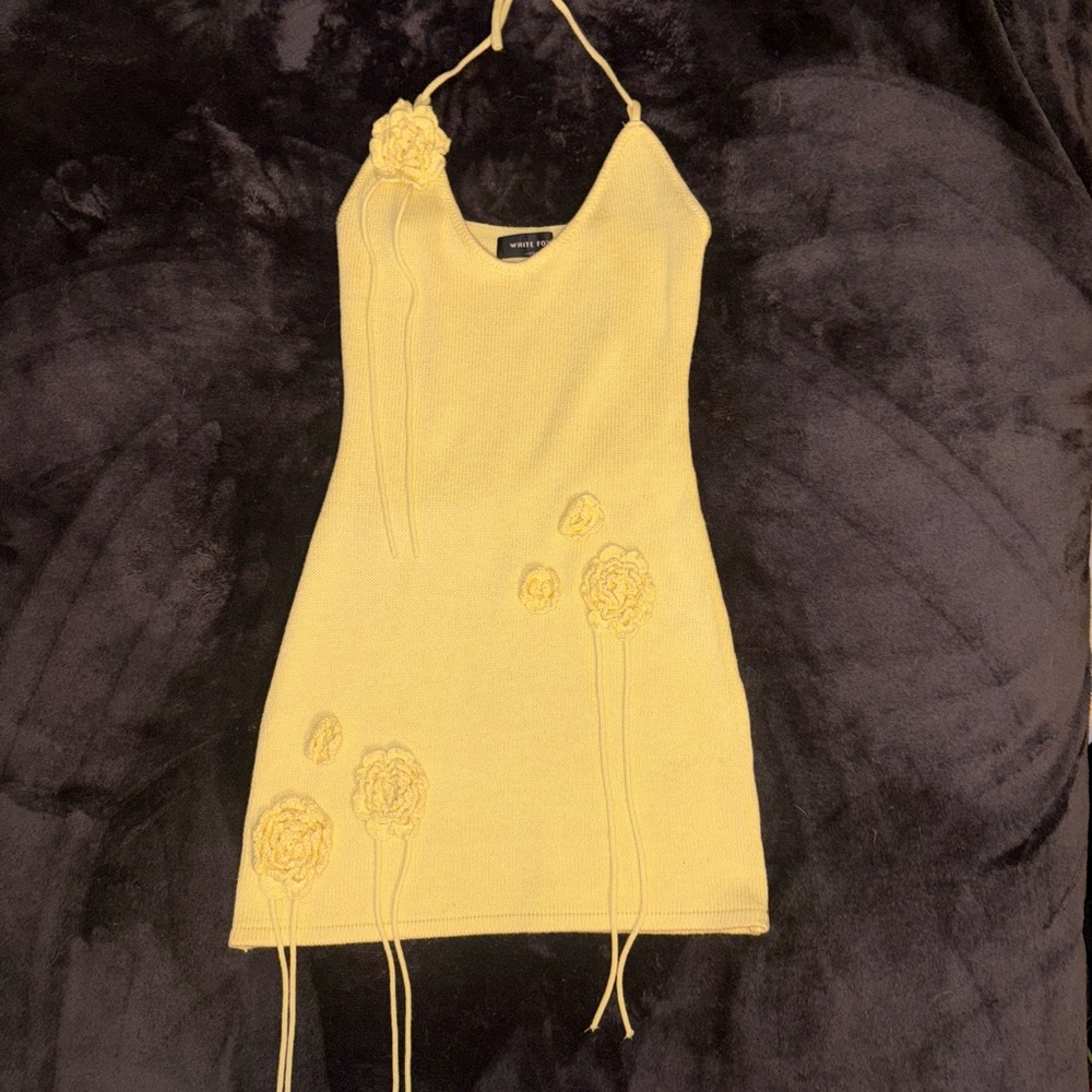 White Fox Yellow Mini Dress